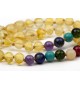 Amber teething bracelet - Gemstone- Amber with Gemstones 
